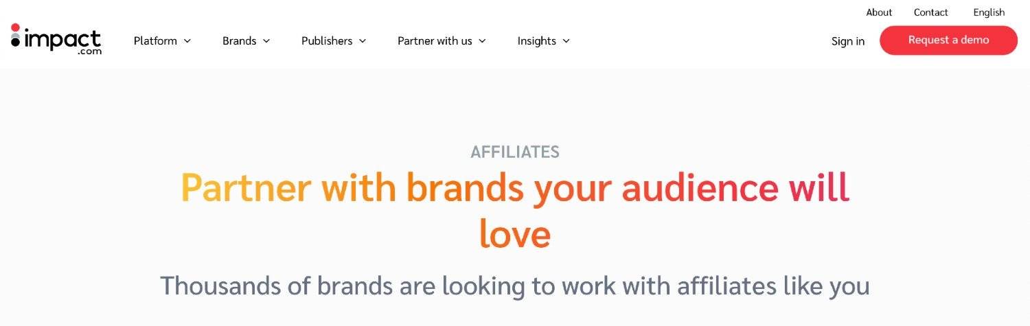 use Impact to partner with affiliate brands to monetize your podcast