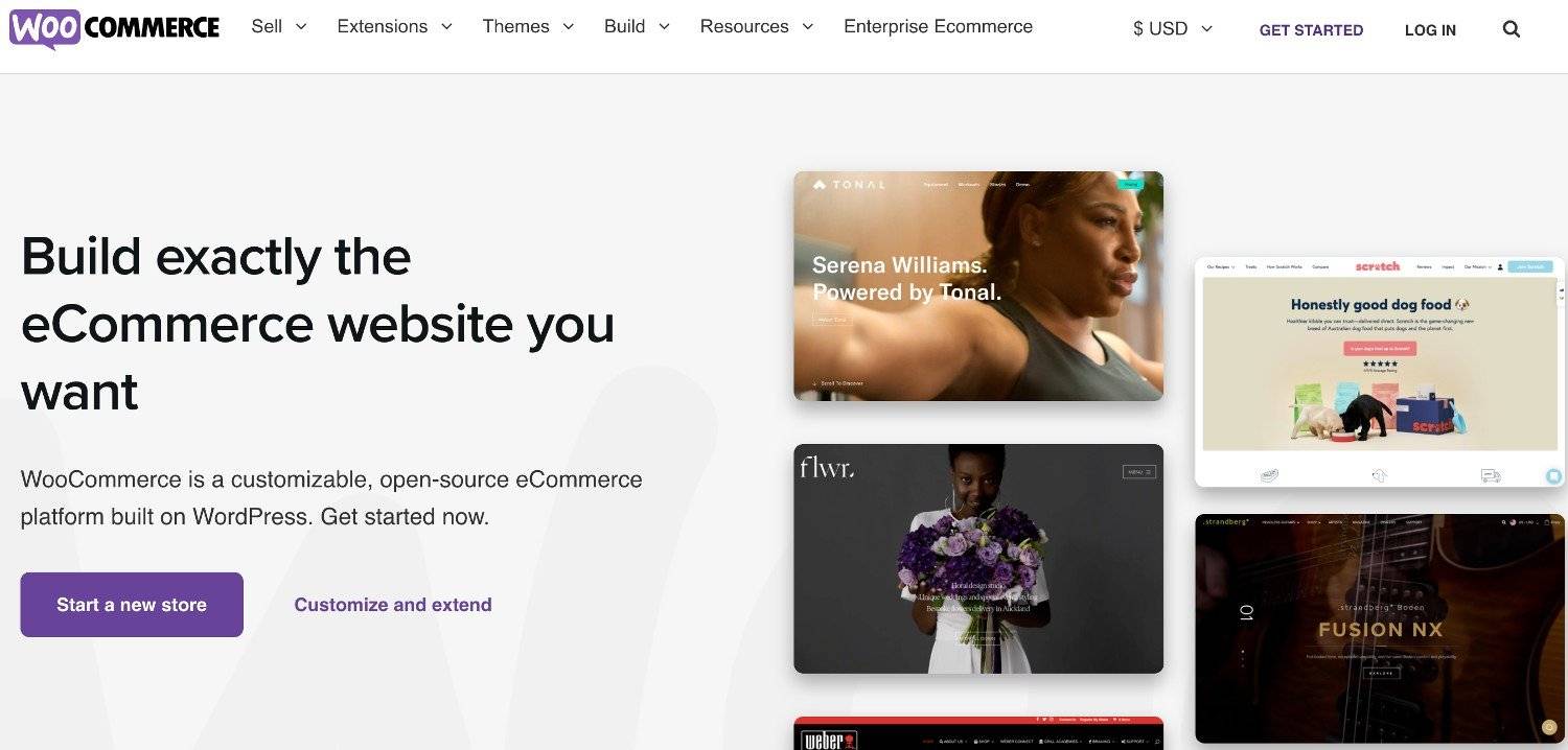 The WooCommerce landing pages for eCommerce