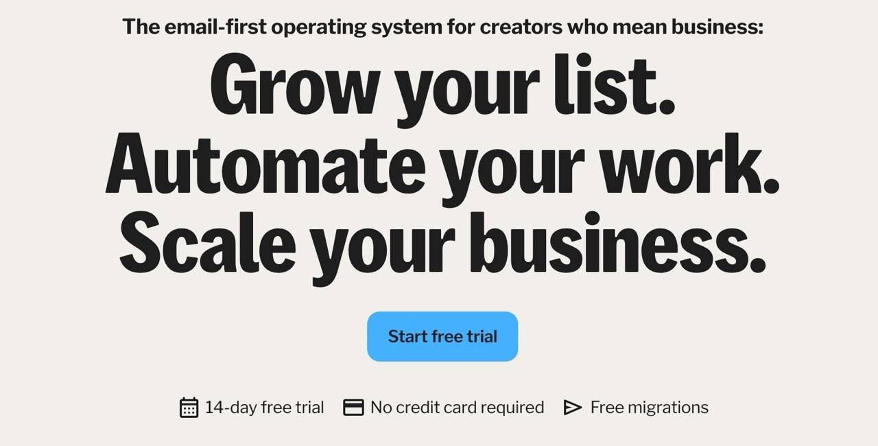 Email marketing software with landing pages and email marketing tools in the kit dashboard
