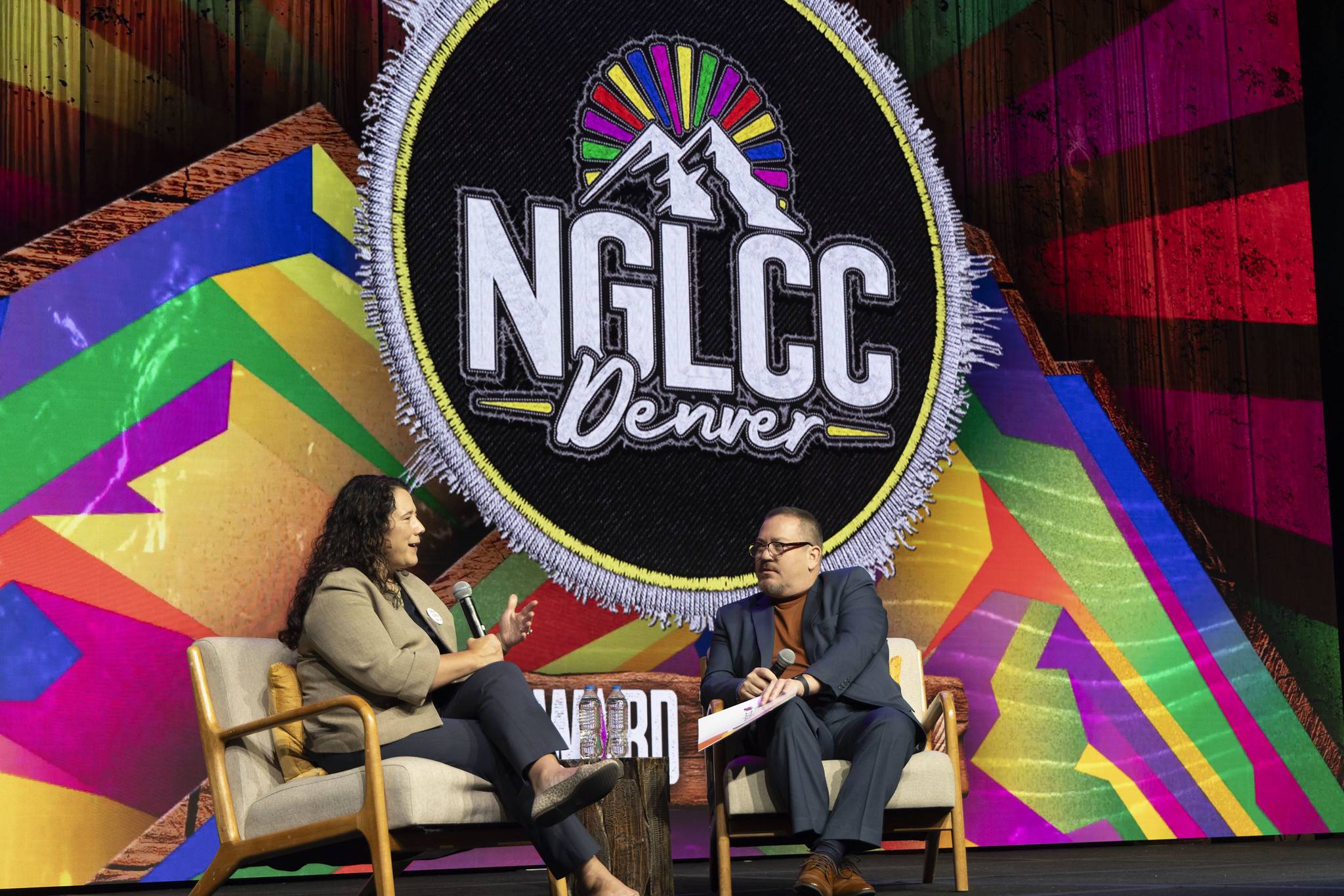 U.S. Small Business Administrator, Isabella Casillas Guzman, being interviewed by NGLCC President and Co-Founder, Justing Nelson.