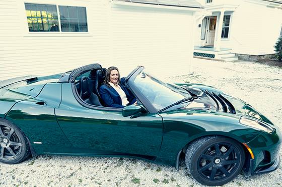 Martine Rothblatt driving a car. Photo Credit: NYMag.